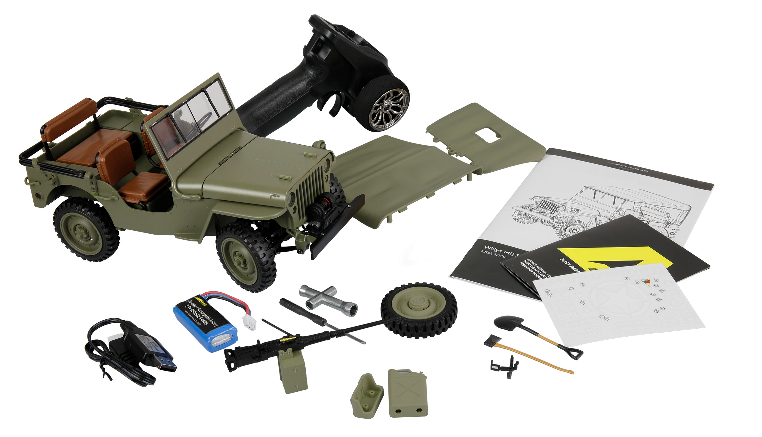 Jeep Willys MB Scale Crawler 4WD 1:14 RTR green | 22737